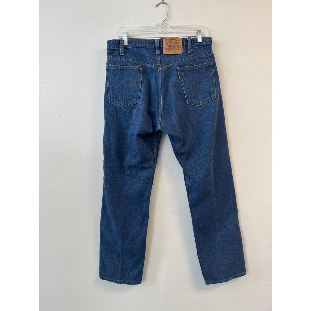 Vintage Levis 505 Jeans Mens 34x30 Blue Denim Orange Tab Straight Leg USA 90s - Picture 3 of 8